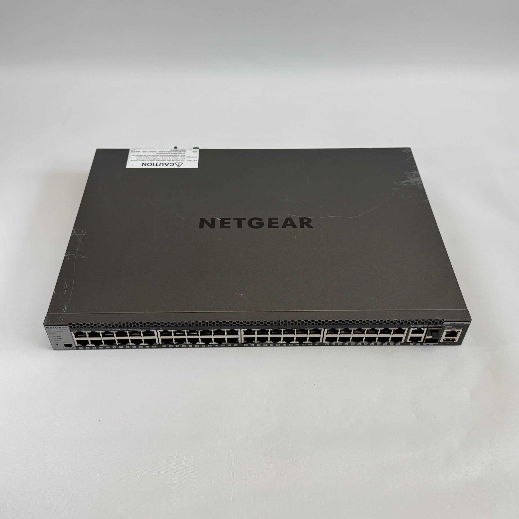 NETGEAR M4300-52G GSM4352S stackable Layer 3 fully managed Gigabit switch with 48 ports and 4 10G uplinks for ProAV-over-IP and enterprise networks
