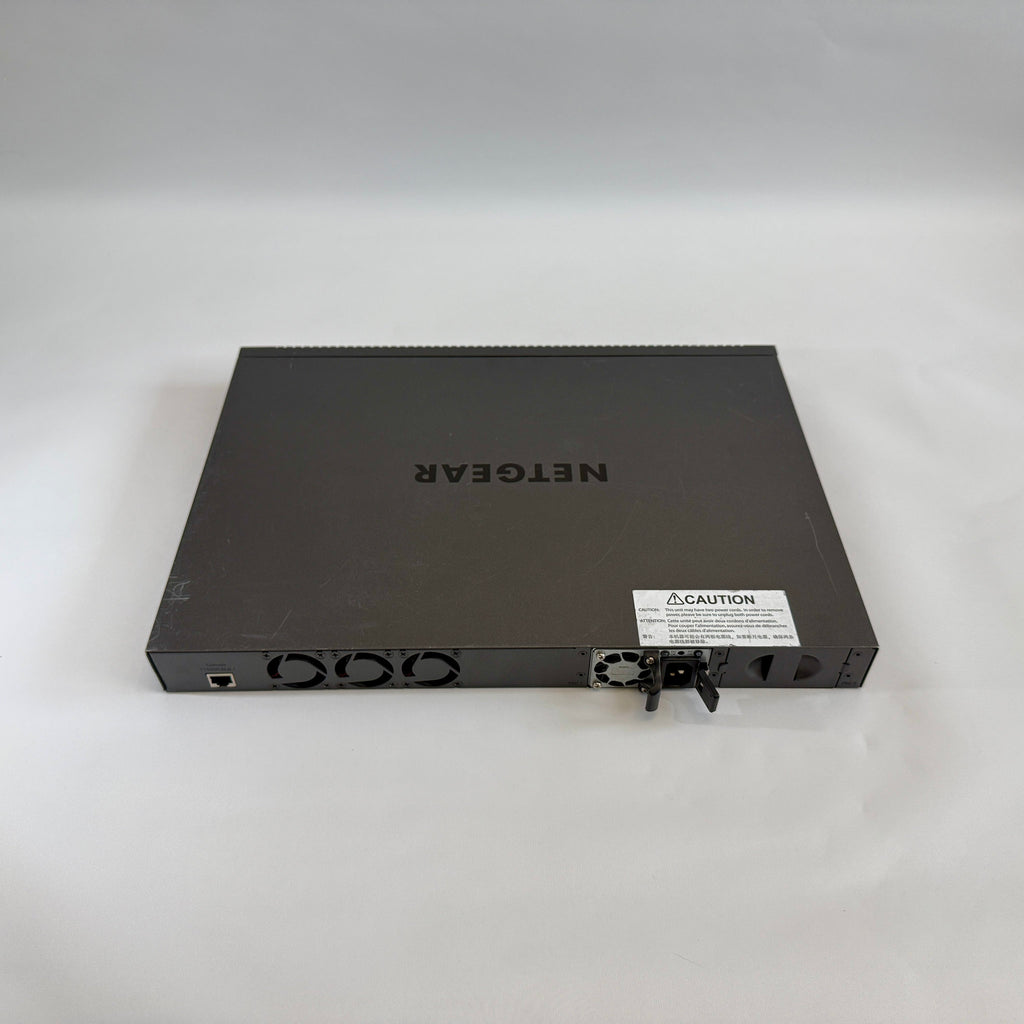 NETGEAR M4300-52G GSM4352S stackable Layer 3 fully managed Gigabit switch with 48 ports and 4 10G uplinks for ProAV-over-IP and enterprise networks