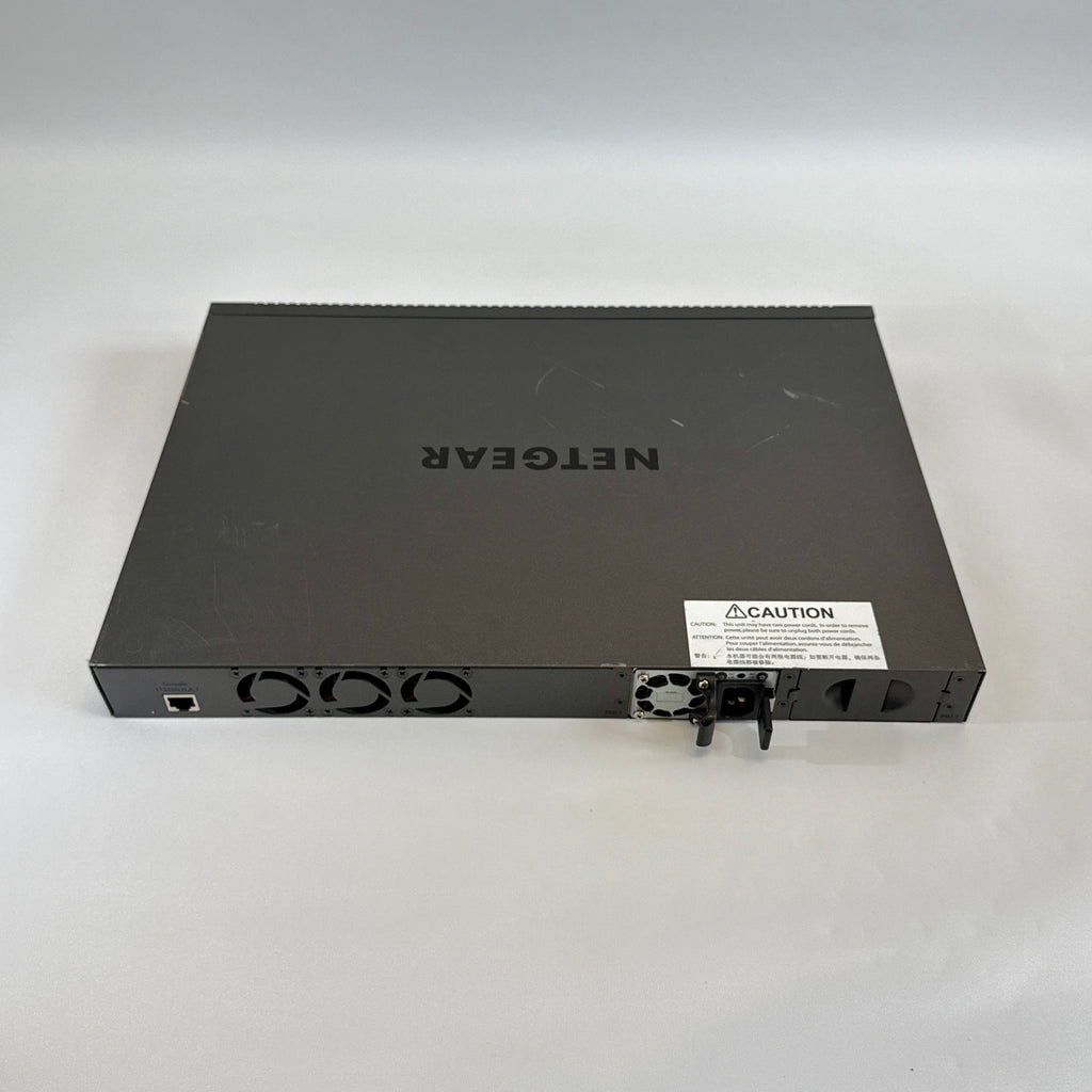 NETGEAR M4300-52G GSM4352S stackable Layer 3 fully managed Gigabit switch with 48 ports and 4 10G uplinks for ProAV-over-IP and enterprise networks