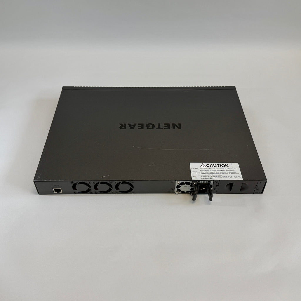 NETGEAR M4300-52G GSM4352S stackable Layer 3 fully managed Gigabit switch with 48 ports and 4 10G uplinks for ProAV-over-IP and enterprise networks