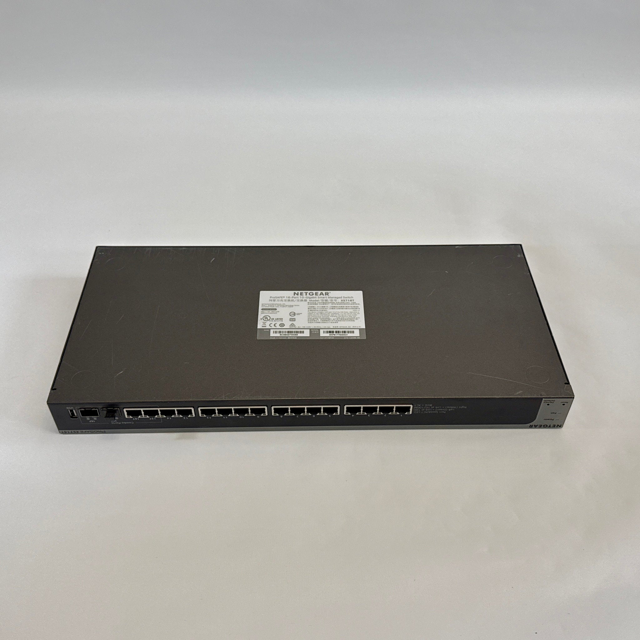 NETGEAR ProSAFE XS716T 16-Port 10G Smart Managed Switch with 2 Shared SFP+ Ports bottom