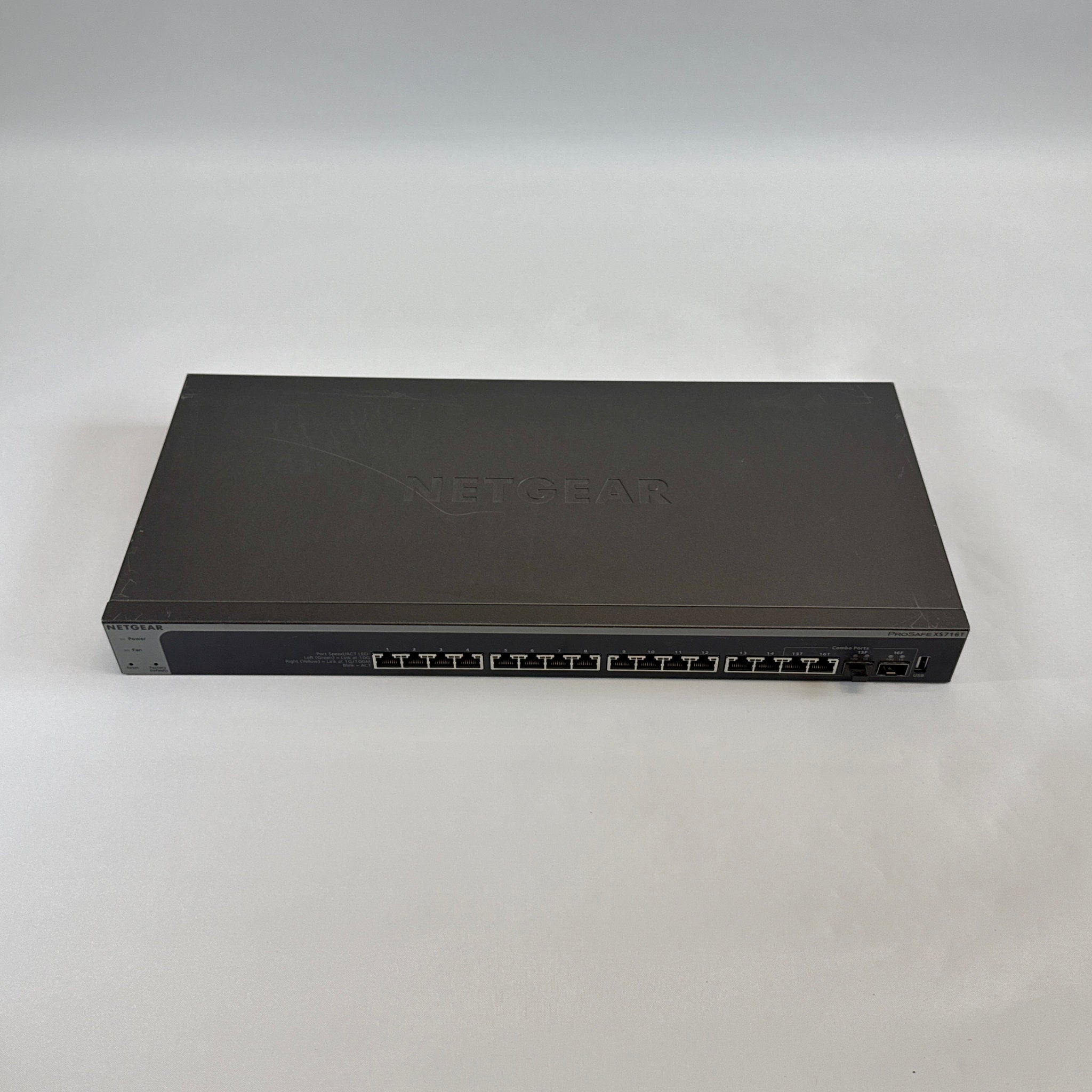NETGEAR ProSAFE XS716T 16-Port 10G Smart Managed Switch with 2 Shared SFP+ Ports front