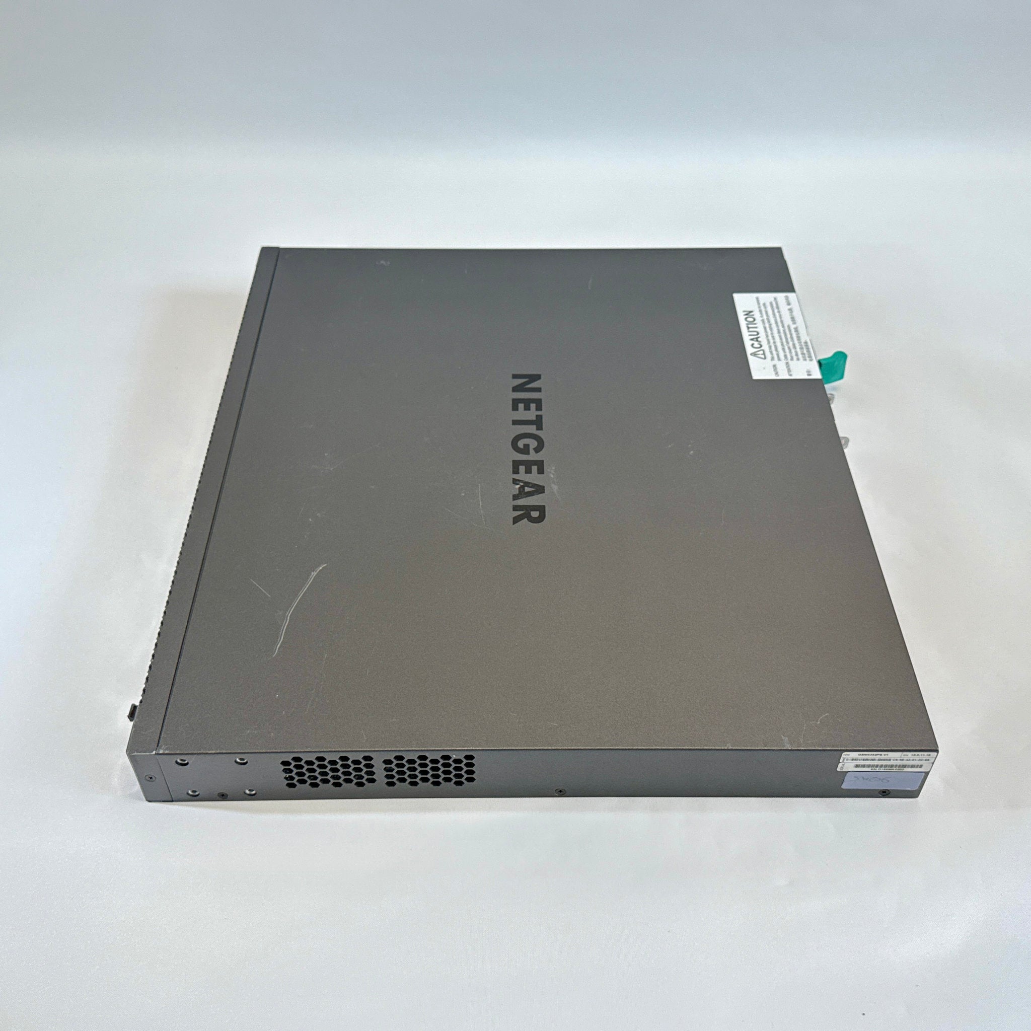 Netgear M4300-52G-PoE+ 48 port Layer 3 managed gigabit ethernet switch GSM4352PS with 1000W PSU left view
