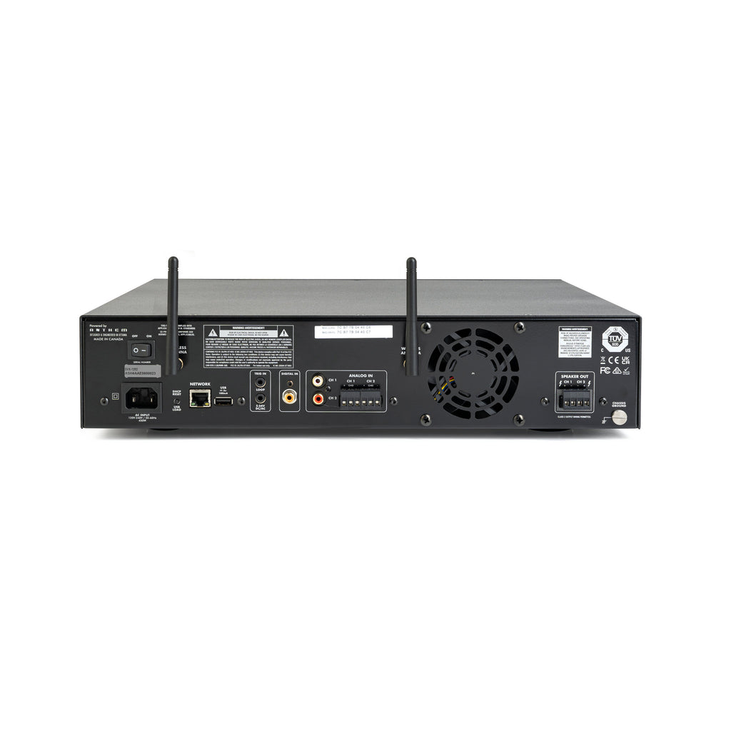 Paradigm SVX-1202 2-channel 2400W streaming amplifier, featuring ARC room correction and rack-mount chassis for custom audio