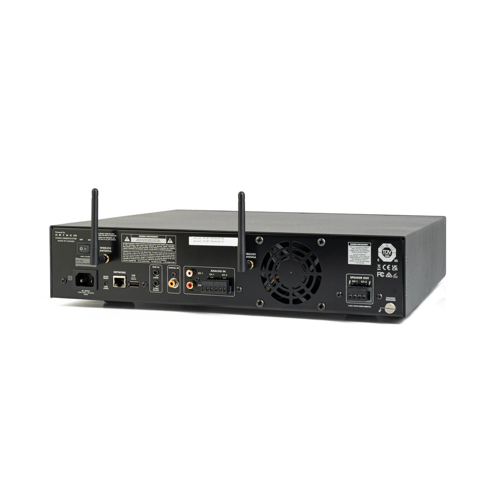 Paradigm SVX-1202 2-channel 2400W streaming amplifier, featuring ARC room correction and rack-mount chassis for custom audio