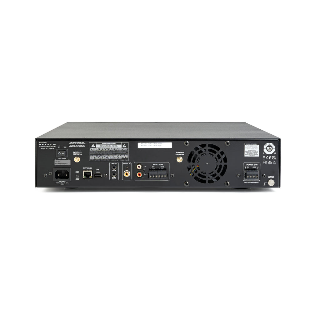 Paradigm SVX-1202 2-channel 2400W streaming amplifier, featuring ARC room correction and rack-mount chassis for custom audio